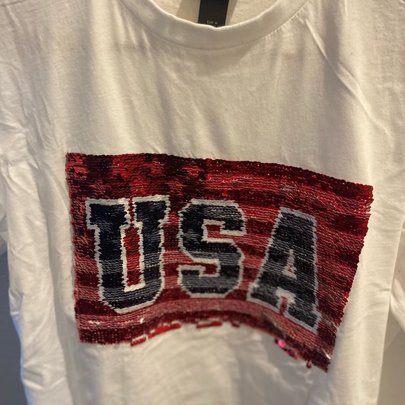 Reverse sequin USA tee - Picture 2 of 2